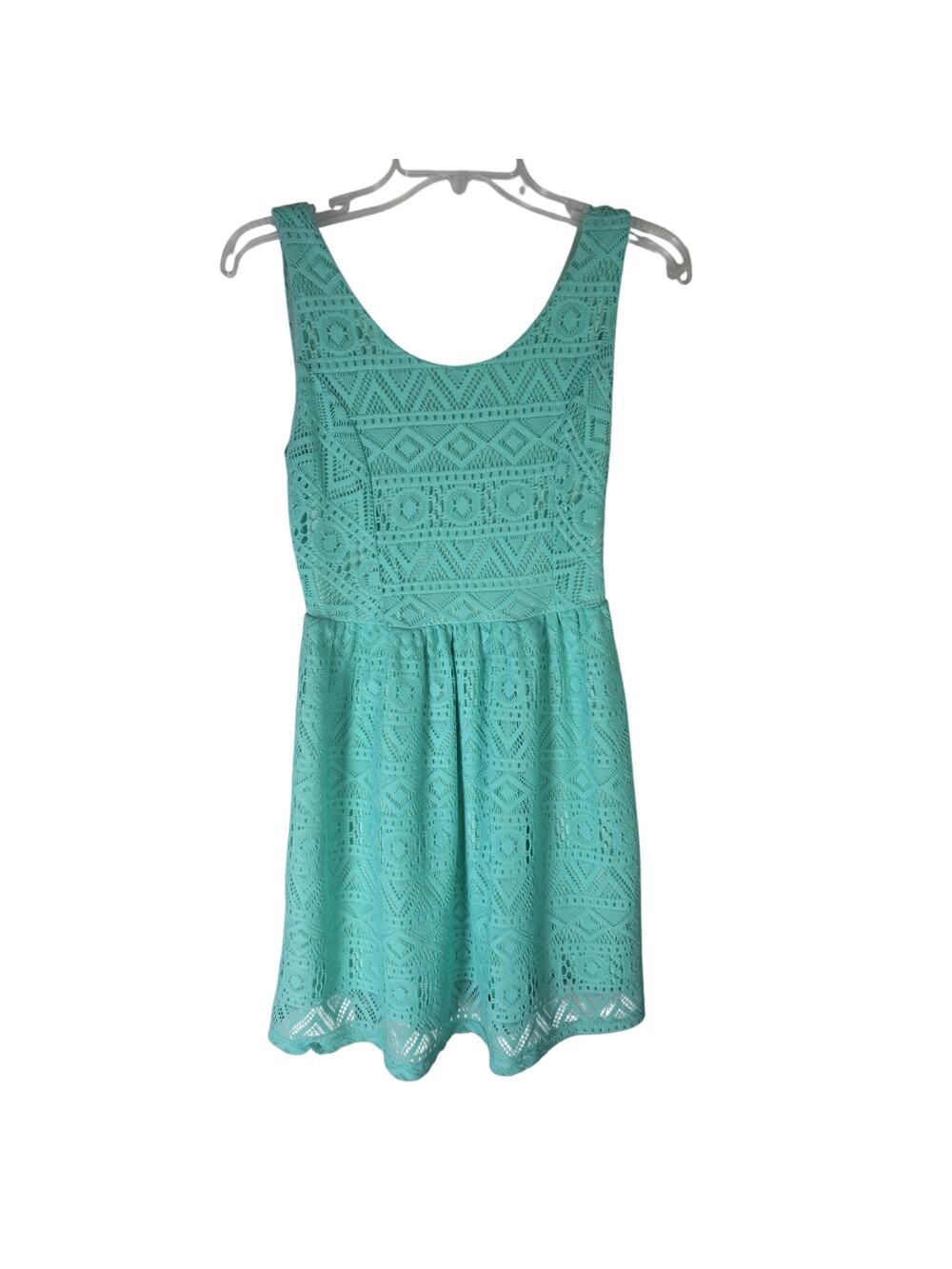 NYMPH Sundress A-line Green Dress Med Fits As Small Layered Mini Summer